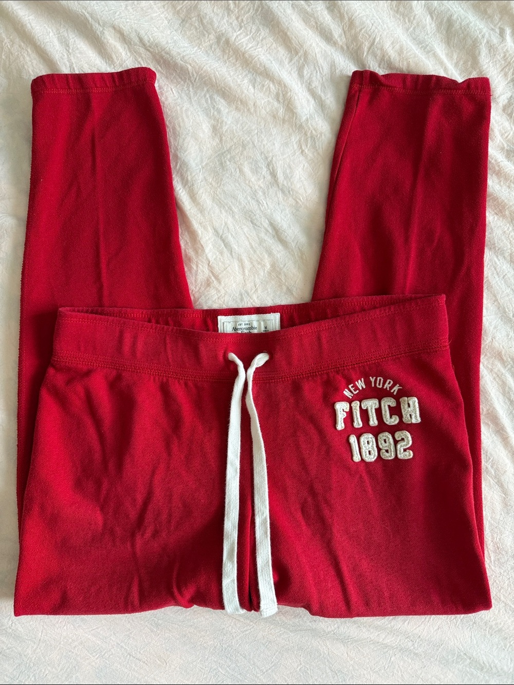 Vintage Y2K Abercrombie & Fitch Red Sweatpants Size M
